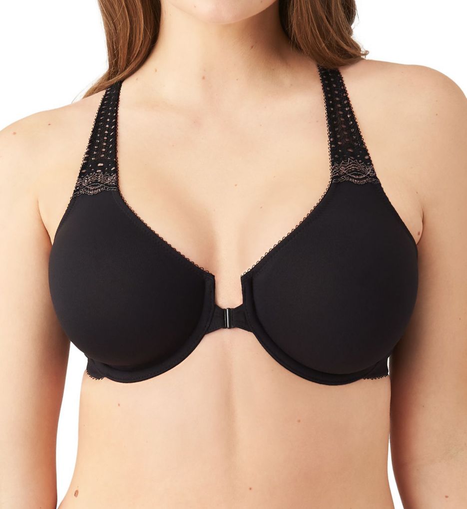 Soft Embrace Front Close Underwire Bra Black 32C by Wacoal