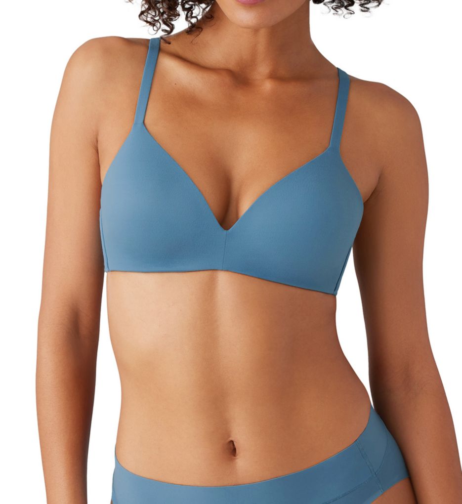 Wacoal Women's How Perfect Wireless T-Shirt Bra in Provincial Blue | Maternity | Size 32DD | HerRoom.com