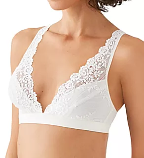 Embrace Lace Wire Free Bra Delicious White 30