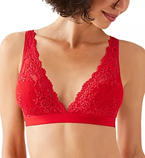 Embrace Lace Wire Free Bra Equestrian Red 34