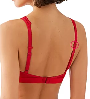 Embrace Lace Wire Free Bra Equestrian Red 34