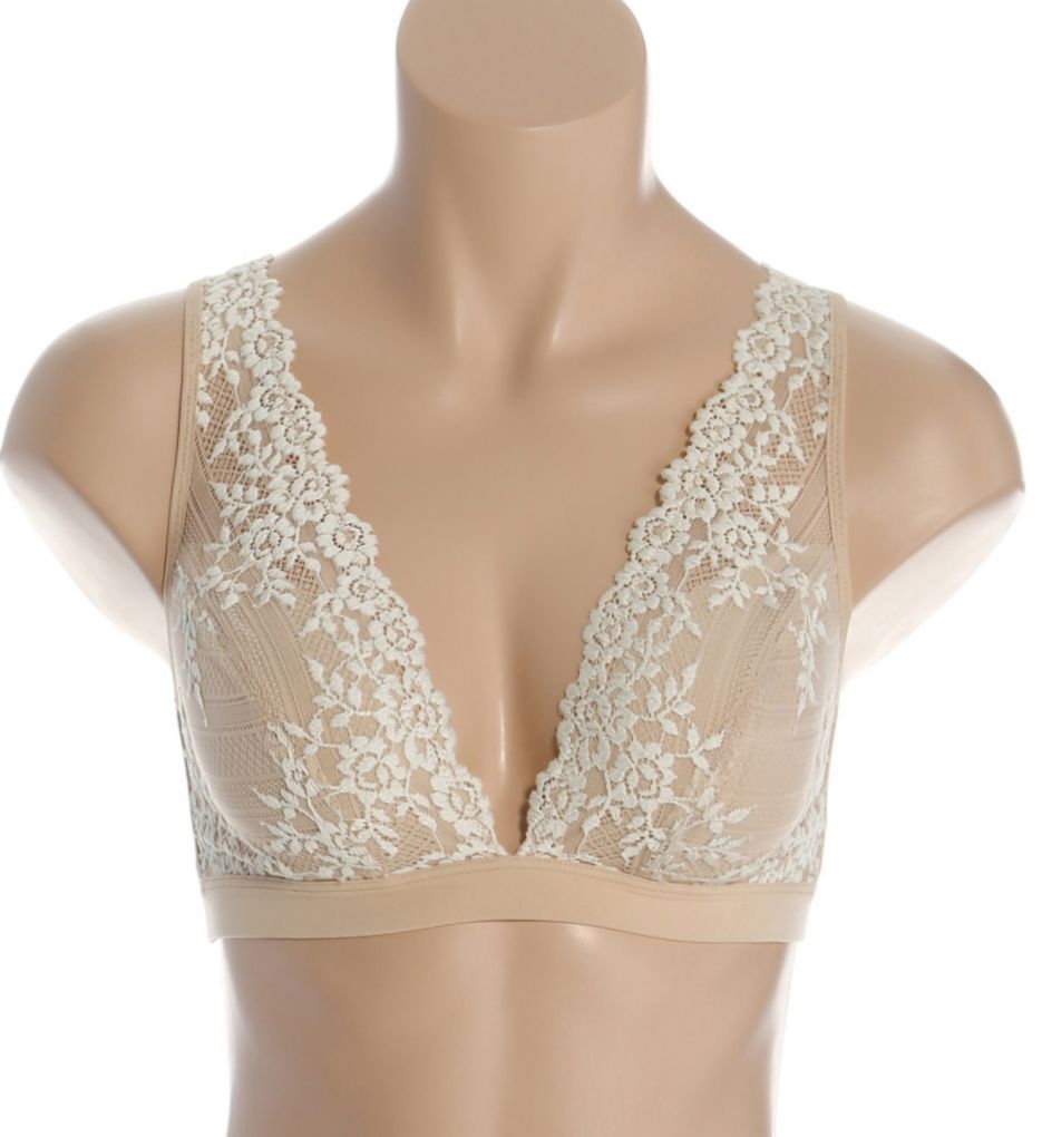 Wacoal Embrace Lace Soft Cup Wire-free Bra - Delicious White - Curvy Bras