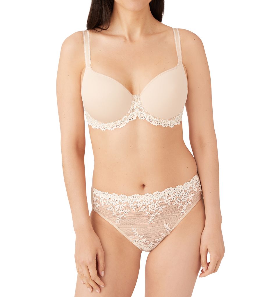 Wacoal 853191 Embrace Lace Contour Underwire Bra 30DD Taupe