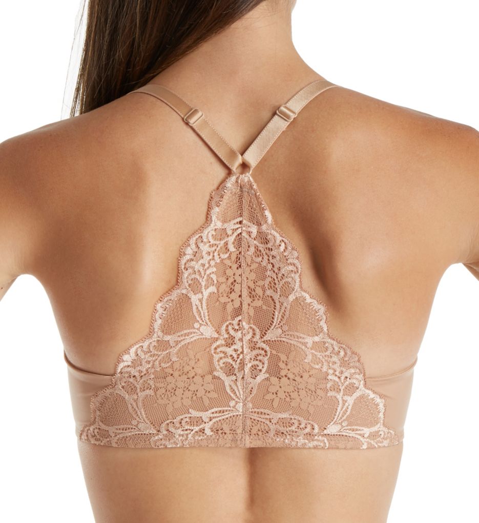 Lace Impression Front Close Racerback T-Shirt Bra