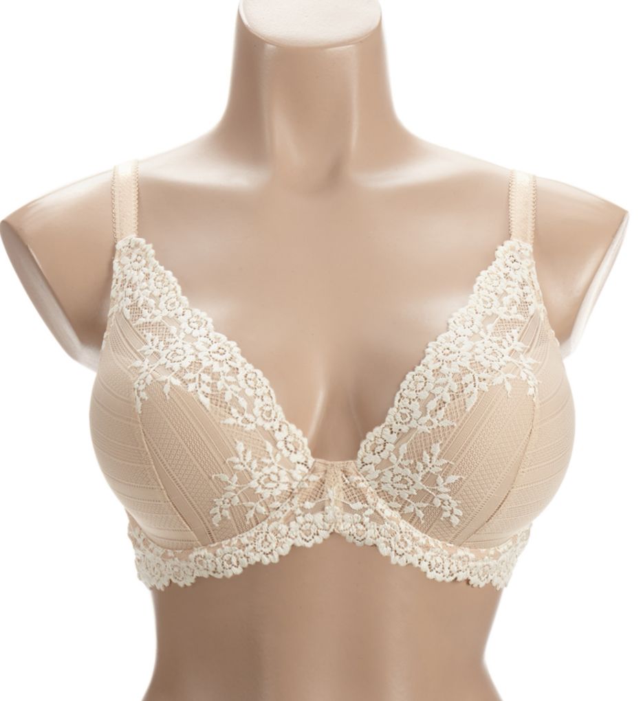 Wacoal, Intimates & Sleepwear, Wacoal Embrace Floral Lace T Shirt Bra In  Black And Cream Size 34b