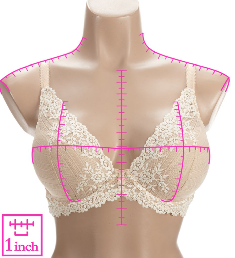 Wacoal Embrace Lace Plunge Bra 853291 Sphinx/Pickled Beet