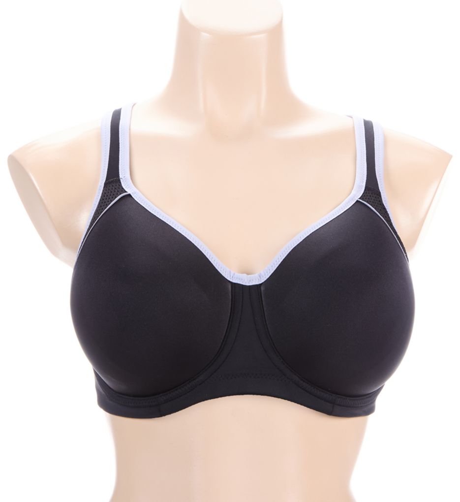 Women's Contrast Trim Contour Sport Bra 853302 Wacoal Цвет: Black/lilac  Gray; Размер: 34C купить от 10057 рублей в интернет-магазине ,  спортивные Бра Wacoal