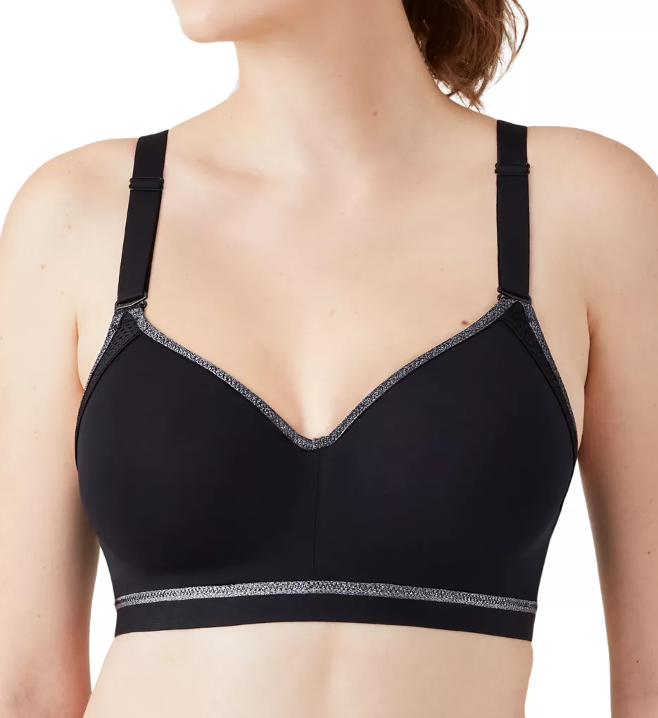 Wacoal Lindsey 853302 Sports Bra 32D Contour Underwire in Shark Lead Gray  $76