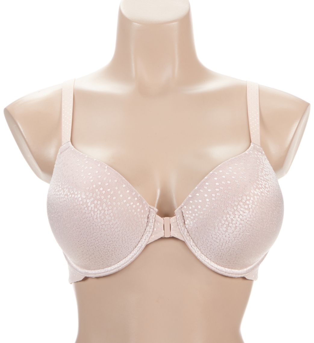 Wacoal Back Appeal Front Close Contour Underwire Bra Rose Dust 34DDD  - Image 1