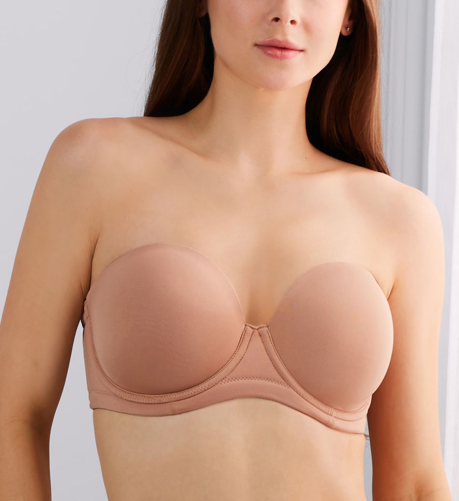 Leonisa Slimming Underwire Strapless Bra with Unpadded Cups - Back  Smoothing Bras for Women