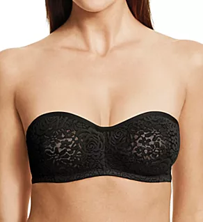 Halo Lace Strapless Bra Black 32DDD