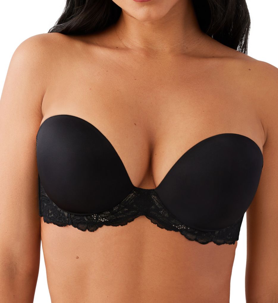 Wacoal Women's Self-Assured Strapless Push-Up Bra in Black | Size 32D | HerRoom.com