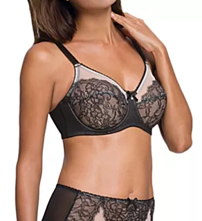 Retro Chic Full Figure Underwire Bra Black 36C