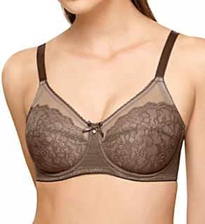Retro Chic Full Figure Underwire Bra Cappuccino 34C