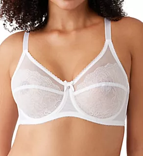 Retro Chic Full Figure Underwire Bra White 34G