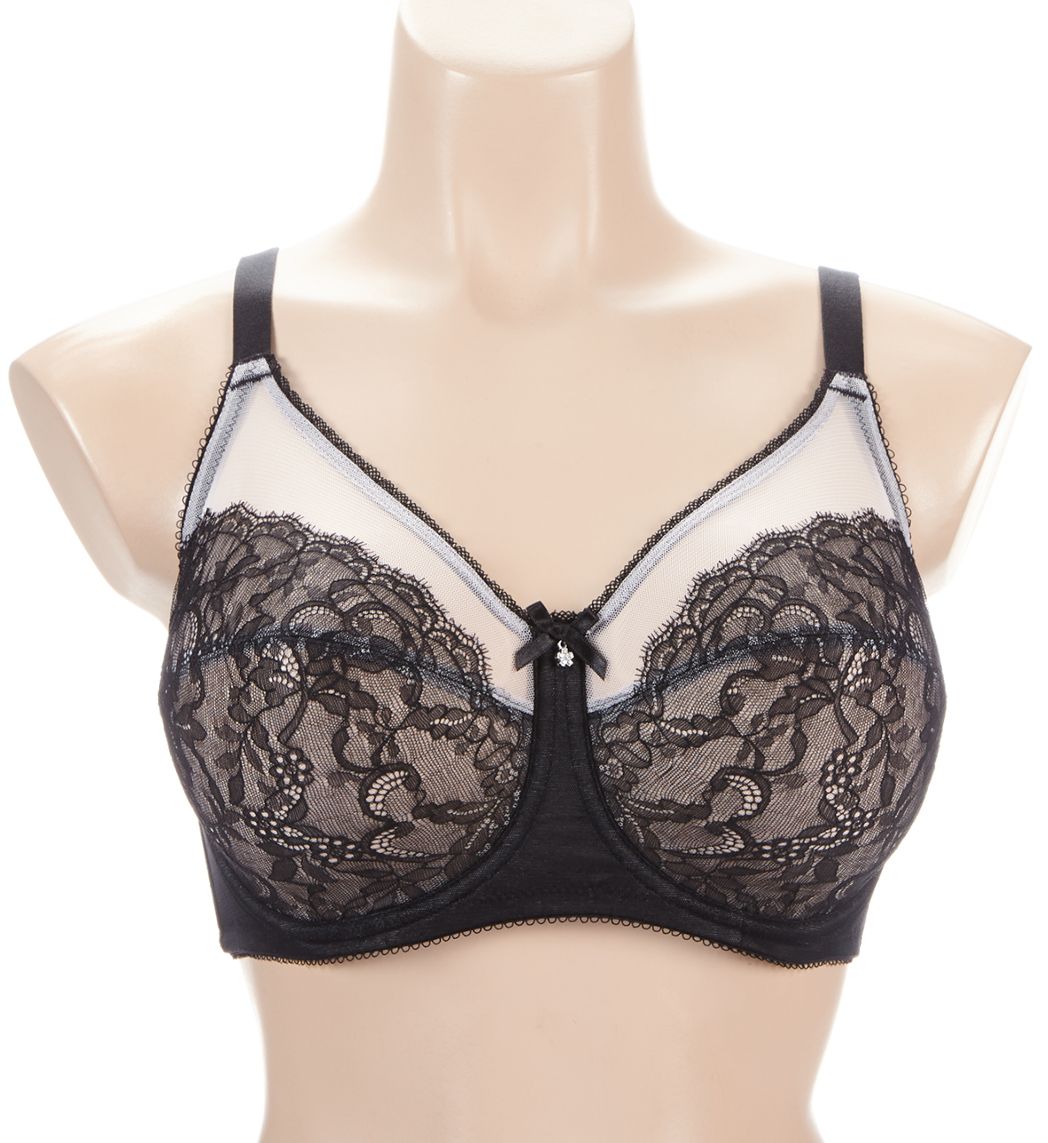 Wacoal Retro Chic Full Figure Underwire Bra Black 32DDD  - Image 1