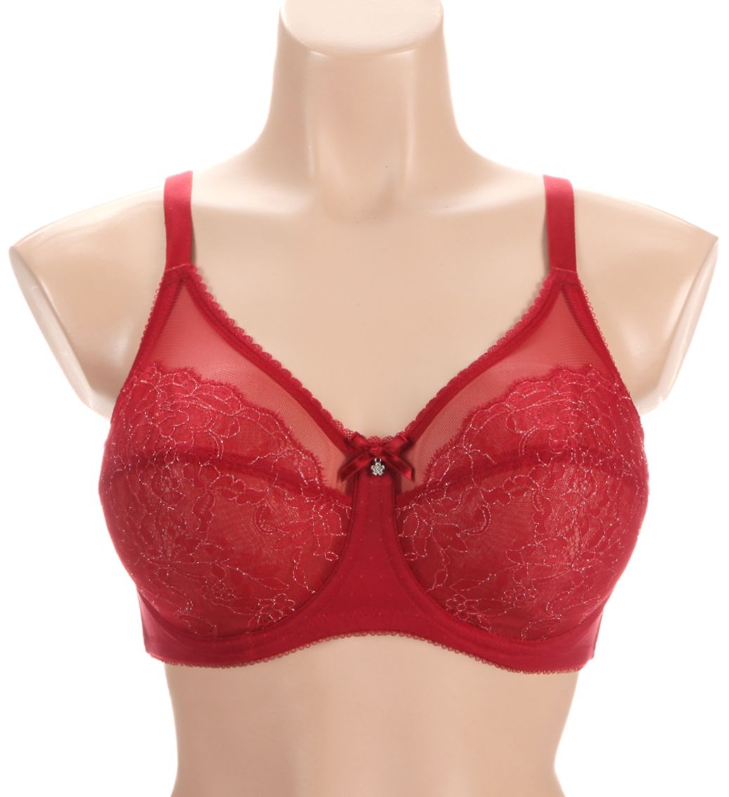Wacoal Retro Chic Full Figure Underwire Bra Regina Red 36H  - Image 1