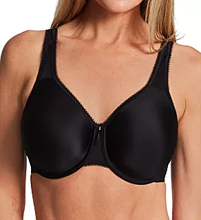 Basic Beauty Full Figure Seamless Underwire Bra Black 32DD