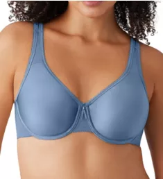 Basic Beauty Full Figure Seamless Underwire Bra Coronet Blue 34C