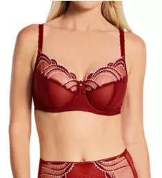 Evocative Edge Full Figure Underwire Bra Rhubarb 34C