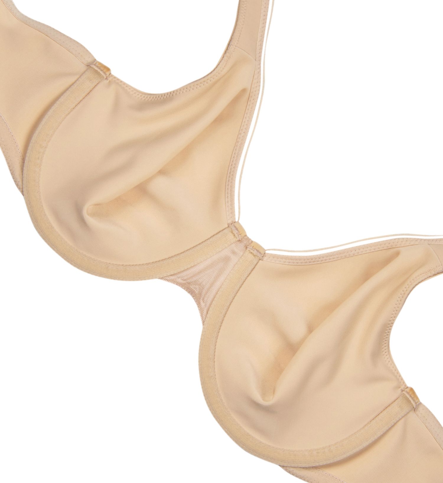 Wacoal High Standards Molded Underwire Bra 855352  – Main View  – Front View  – Back View with HerRoom measurement overlay – Detail View