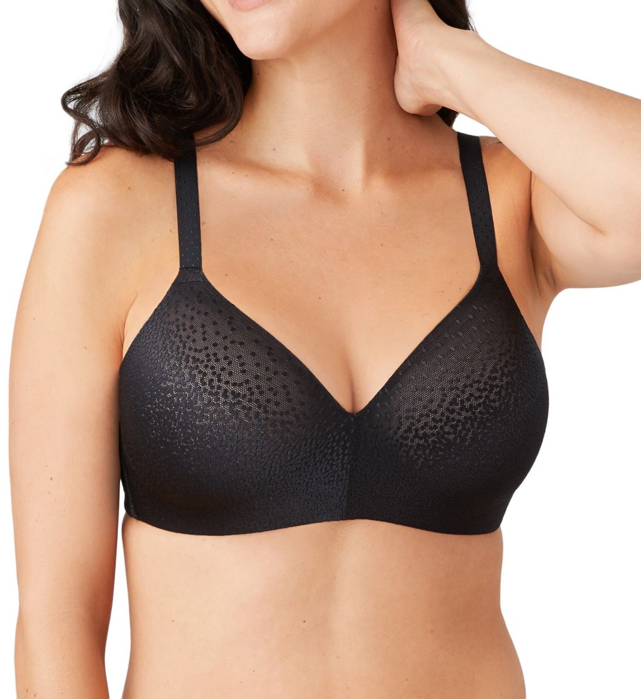 Wacoal Embrace Lace Wirefree Bra in Black - Busted Bra Shop