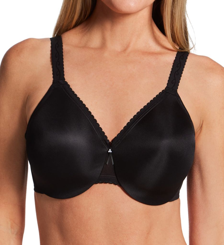 Wacoal Women's Simple Shaping Full Coverage Minimizer Bra in Black | Plus Size 44DDD | HerRoom.com