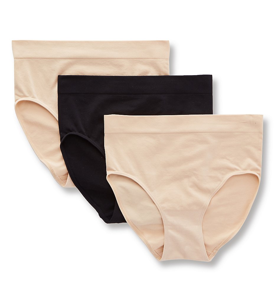 Wacoal Womens B-Smooth Brief Panty, Black, Medium, Black 