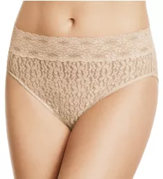 Halo Lace Hi-Cut Brief Panty Sand S