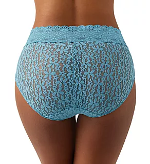 Halo Lace Hi-Cut Brief Panty Adriatic Blue S