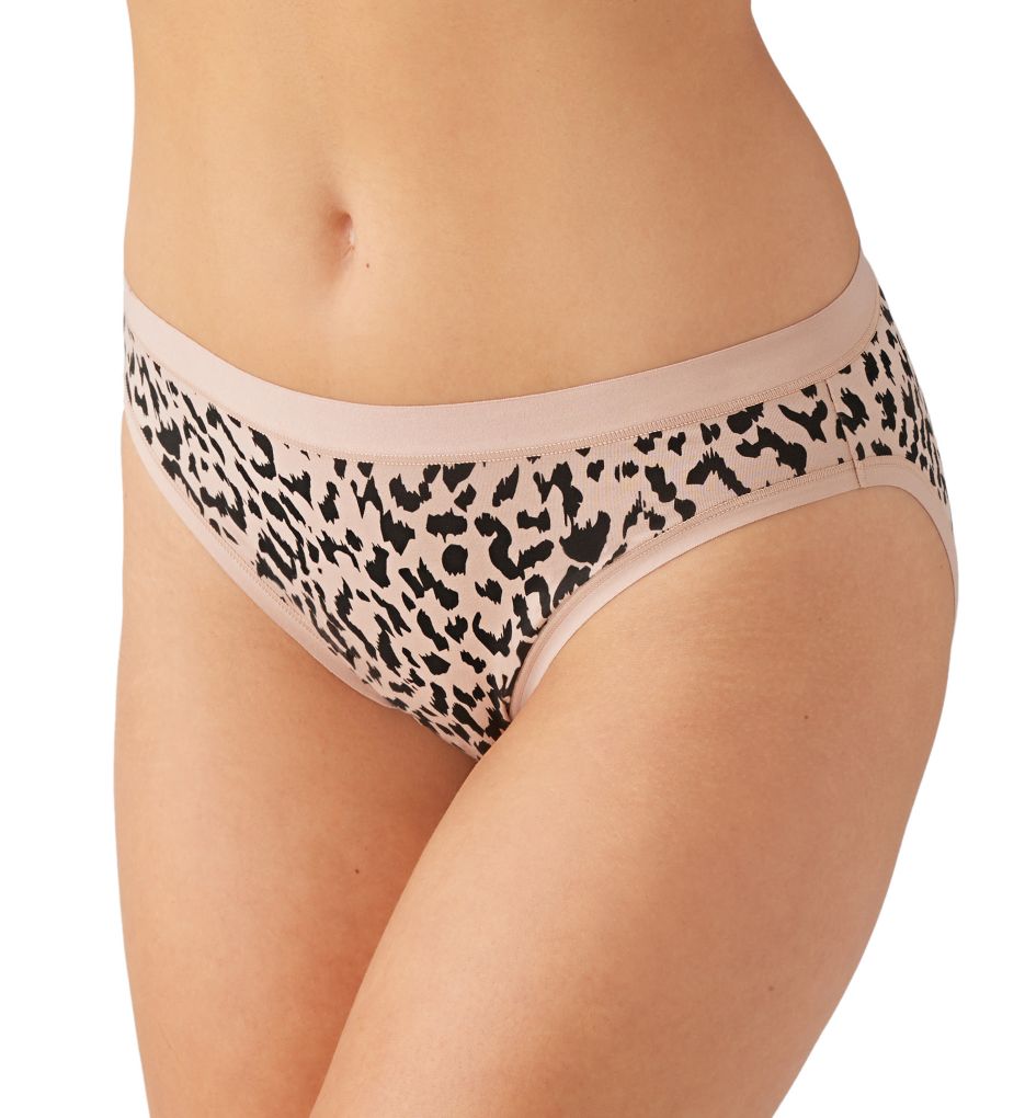 Wacoal Women's Understated Cotton Bikini Panty in Cheetah | Plus Size 2XL | HerRoom.com