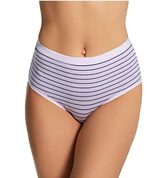 Understated Cotton Brief Panty Orchid Petal Stripe L
