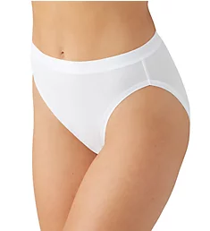 Understated Cotton Hi Cut Panty White S