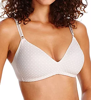 No Side Effects Wire-Free Bra Butterscotch/Dot Print 34A