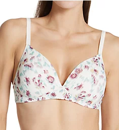 Elements Of Bliss Wire-Free Contour Bra with Lift Ivory Floral Print 34C