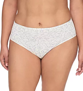 So Stretchy, So Good- Hipster Panty Ivory Mist Ink Floral 3X