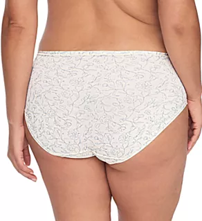 So Stretchy, So Good- Hipster Panty Ivory Mist Ink Floral 3X