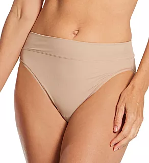 No Pinch, No Problem Micro Rib Hi Cut Panty Toasted Almond M