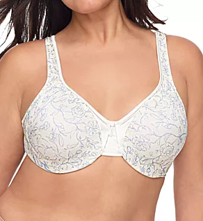 Signature Support Satin Underwire Bra Ivory Mist Ink Floral 42DDD