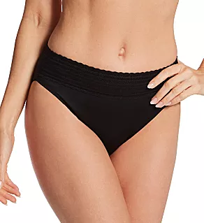 No Pinching. No Problems. Hi-Cut Brief with Lace Black S