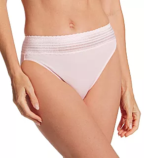 No Pinching. No Problems. Hi-Cut Brief with Lace Pale Pink M