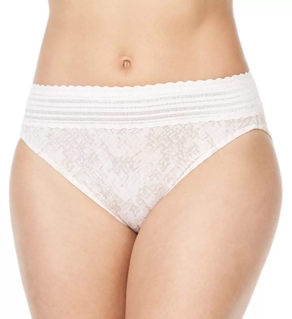 No Pinching. No Problems. Hi-Cut Brief with Lace Rosewater Snake Print S