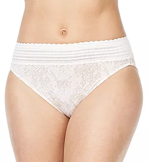No Pinching. No Problems. Hi-Cut Brief with Lace Rosewater Snake Print XL