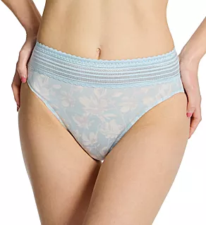 No Pinching. No Problems. Hi-Cut Brief with Lace Sky Blithe Floral 3X