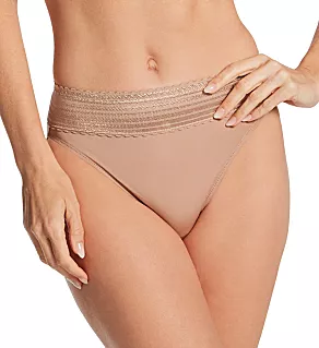 No Pinching. No Problems. Hi-Cut Brief with Lace Toasted Almond M