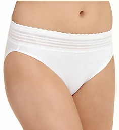 No Pinching. No Problems. Hi-Cut Brief with Lace White S