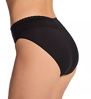 No Pinching. No Problems. Hi-Cut Brief with Lace Rosewater Snake Print XL