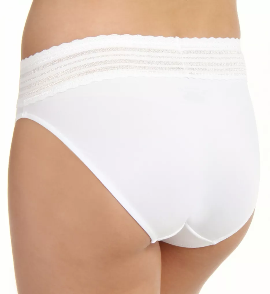 No Pinching. No Problems. Hi-Cut Brief with Lace White S