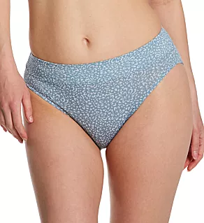 No Pinching. No Problems. Tailored Hi-Cut Panty Smoke Jardin Floral 3X
