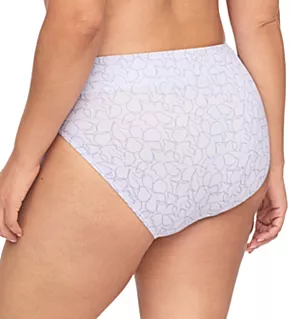 No Pinching. No Problems. Tailored Hi-Cut Panty Haze Chalk Floral L